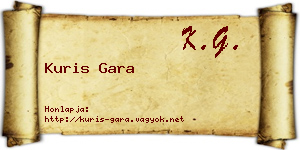 Kuris Gara névjegykártya